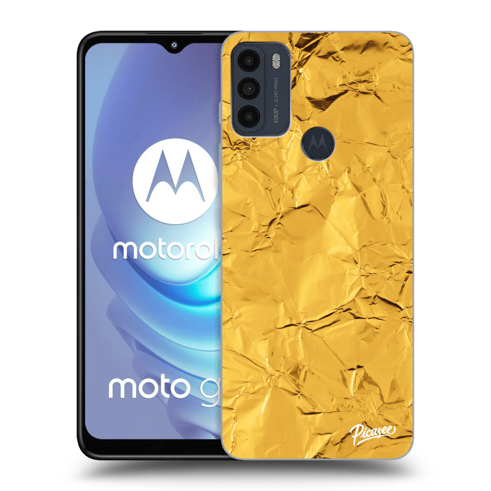Picasee husă neagră din silicon pentru Motorola Moto G50 - Gold