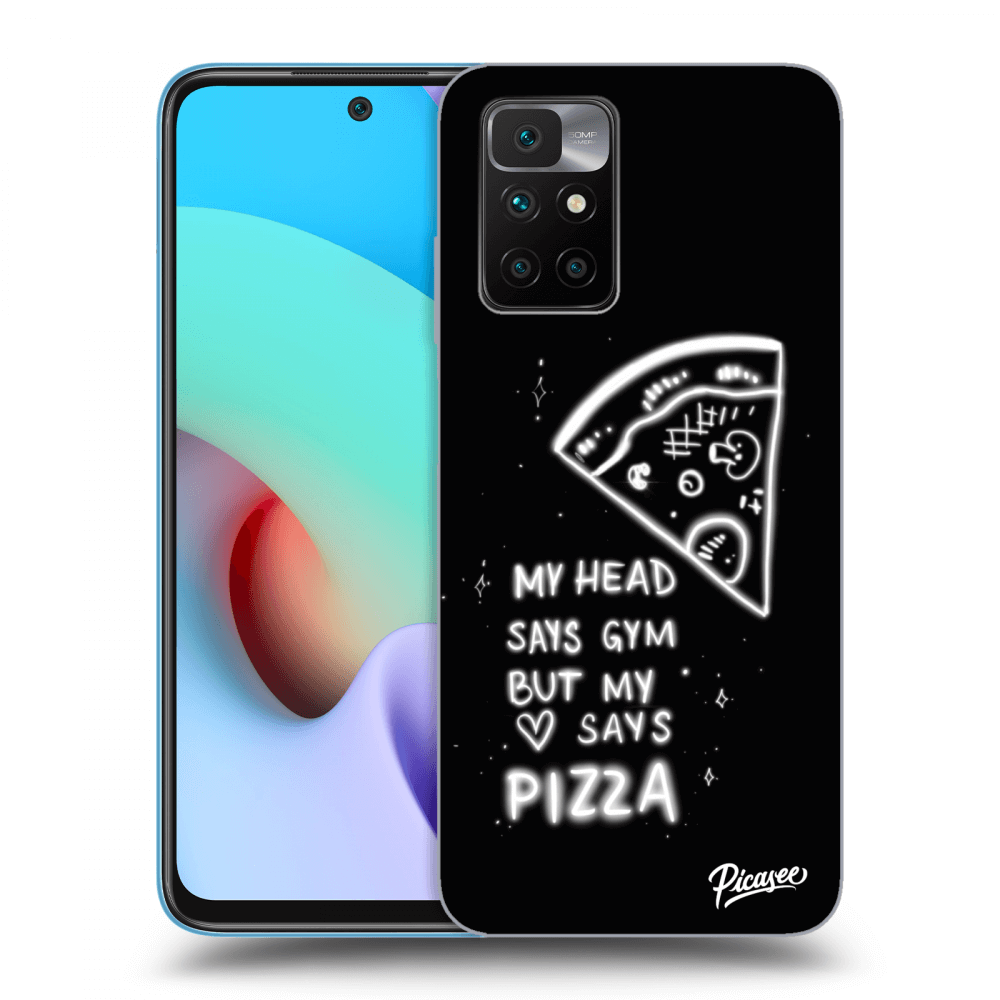 Picasee husă neagră din silicon pentru Xiaomi Redmi 10 - Pizza