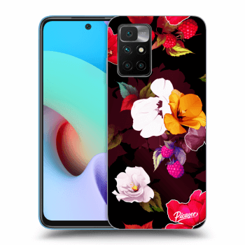 Picasee husă transparentă din silicon pentru Xiaomi Redmi 10 - Flowers and Berries