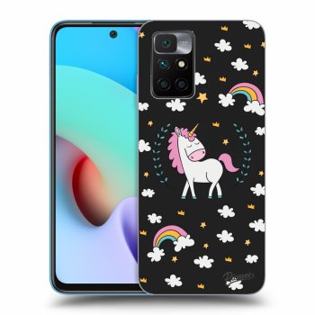 Picasee husă neagră din silicon pentru Xiaomi Redmi 10 - Unicorn star heaven