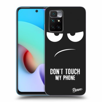 Picasee husă neagră din silicon pentru Xiaomi Redmi 10 - Don't Touch My Phone