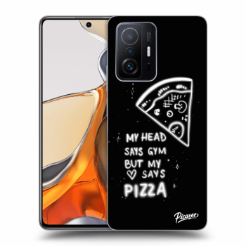 Picasee husă neagră din silicon pentru Xiaomi 11T Pro - Pizza