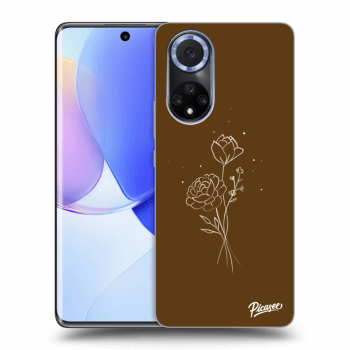 Husă pentru Huawei Nova 9 - Brown flowers