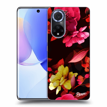 Picasee husă transparentă din silicon pentru Huawei Nova 9 - Dark Peonny