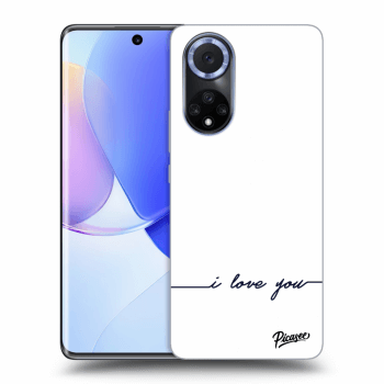 Picasee husă neagră din silicon pentru Huawei Nova 9 - I love you