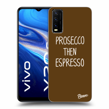 Picasee husă neagră din silicon pentru Vivo Y20s - Prosecco then espresso