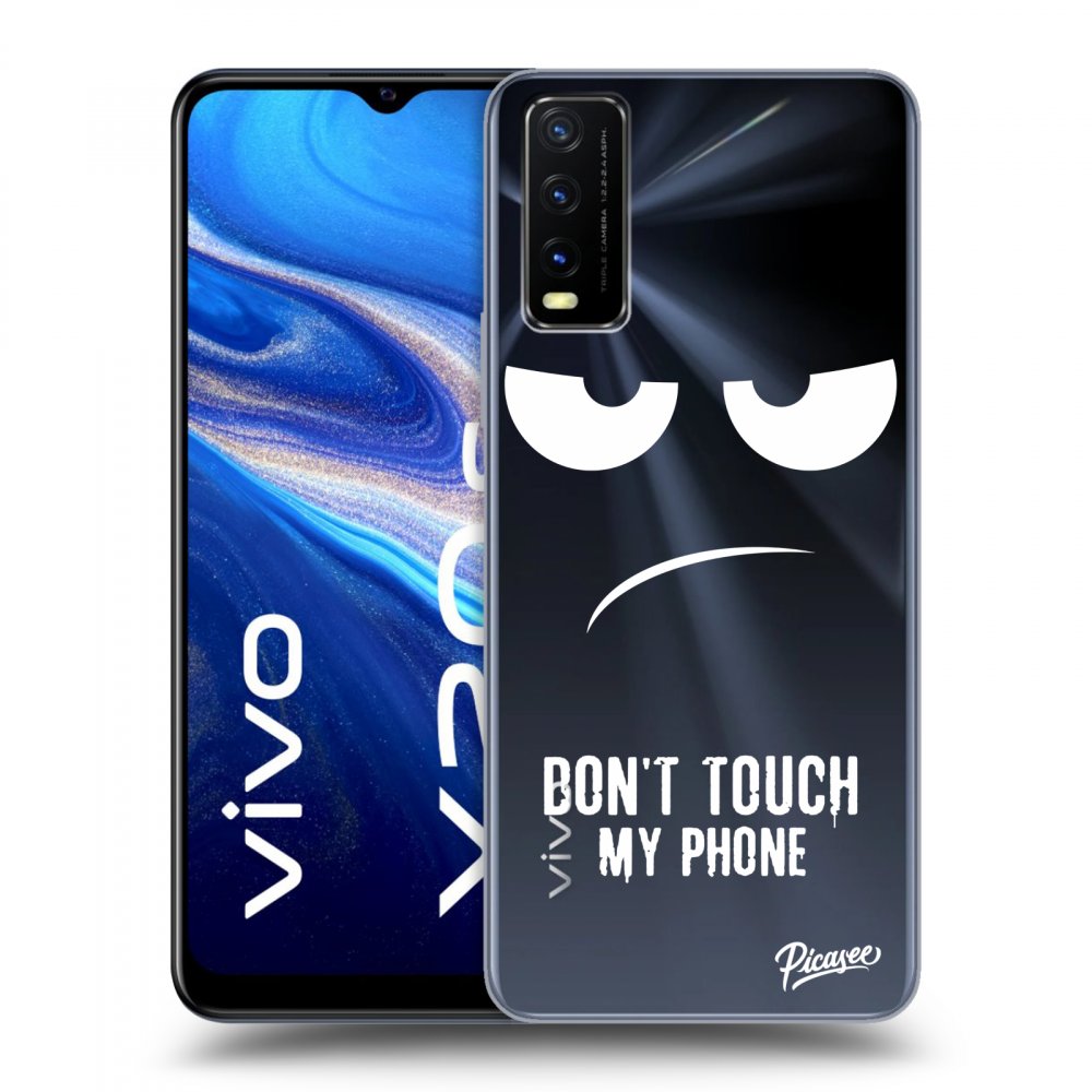 Picasee husă transparentă din silicon pentru Vivo Y20s - Don't Touch My Phone
