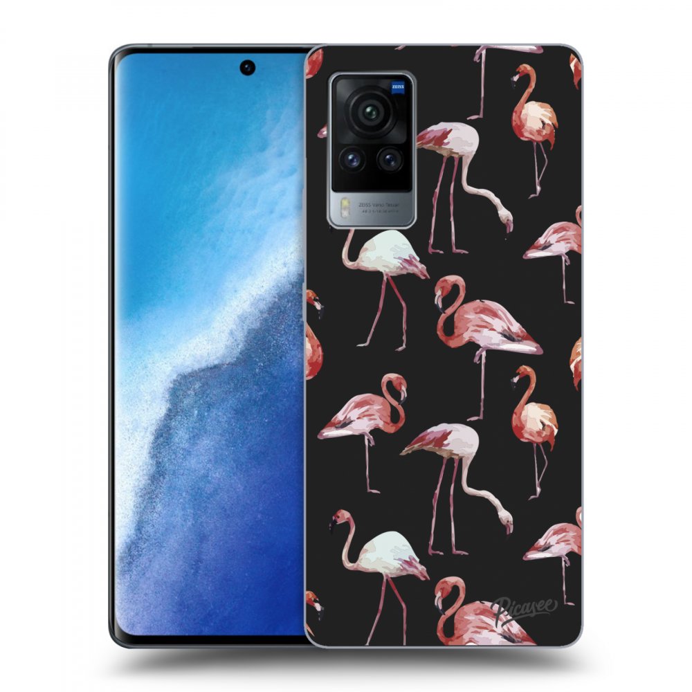 Picasee husă neagră din silicon pentru Vivo X60 Pro 5G - Flamingos