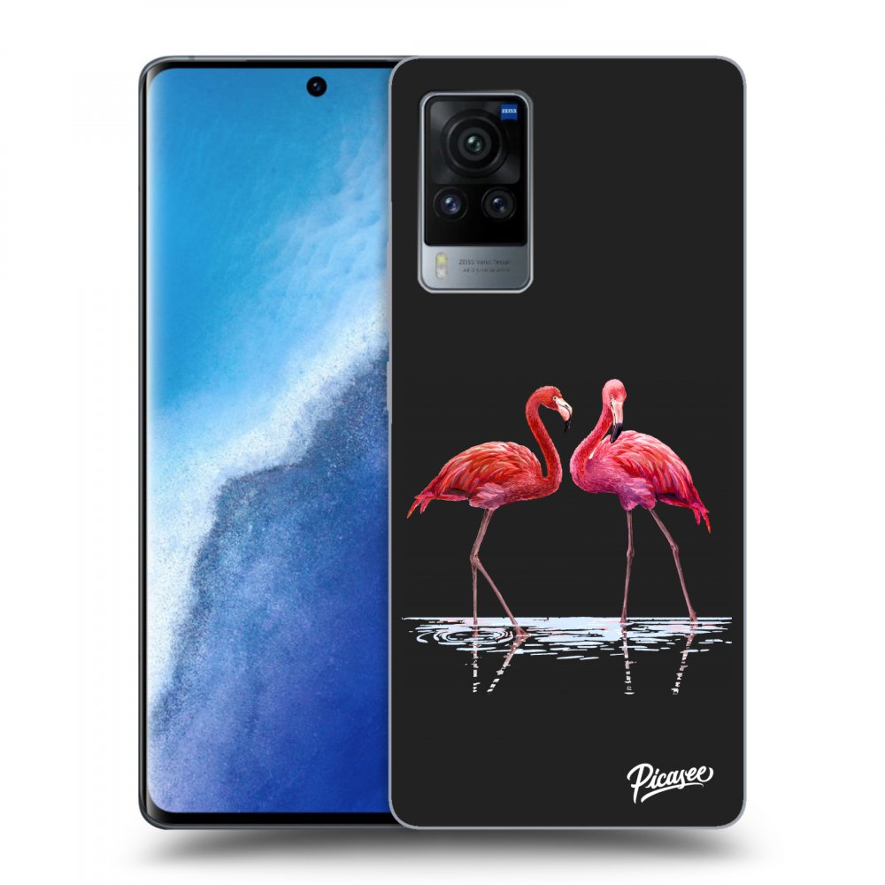 Picasee husă neagră din silicon pentru Vivo X60 Pro 5G - Flamingos couple