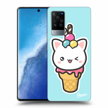Picasee husă transparentă din silicon pentru Vivo X60 Pro 5G - Ice Cream Cat