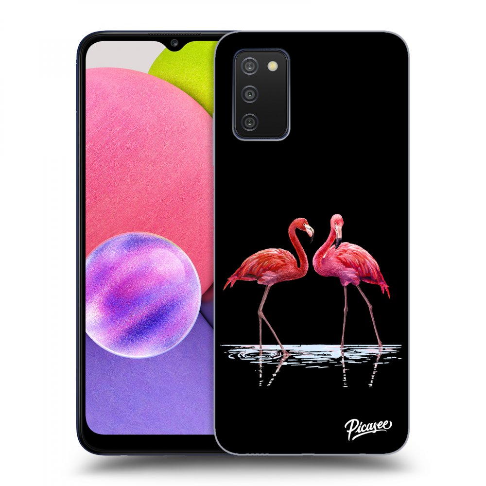 Picasee ULTIMATE CASE pentru Samsung Galaxy A03s A037G - Flamingos couple