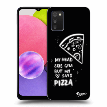 Picasee husă transparentă din silicon pentru Samsung Galaxy A03s A037G - Pizza