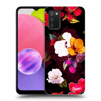 Picasee husă transparentă din silicon pentru Samsung Galaxy A03s A037G - Flowers and Berries