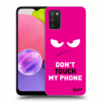 Picasee ULTIMATE CASE pentru Samsung Galaxy A03s A037G - Angry Eyes - Pink