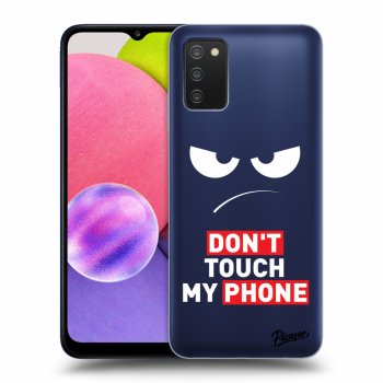 Husă pentru Samsung Galaxy A03s A037G - Angry Eyes - Transparent