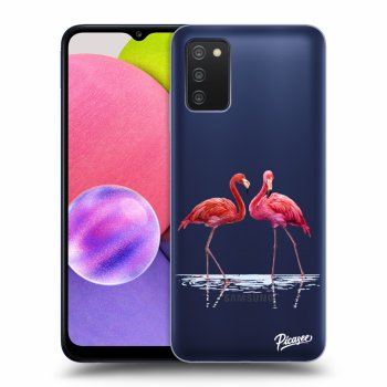 Husă pentru Samsung Galaxy A03s A037G - Flamingos couple
