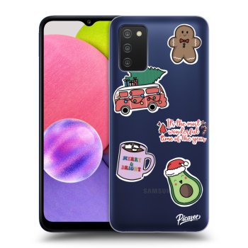 Husă pentru Samsung Galaxy A03s A037G - Christmas Stickers