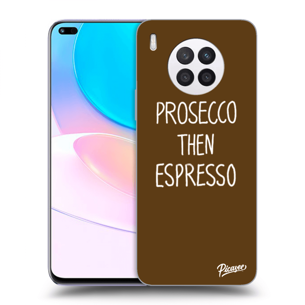 Picasee husă neagră din silicon pentru Huawei Nova 8i - Prosecco then espresso