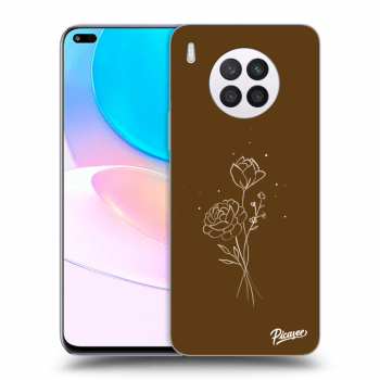 Husă pentru Huawei Nova 8i - Brown flowers