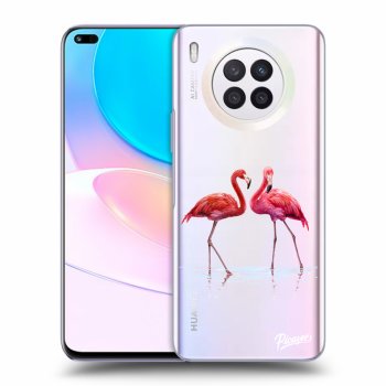 Picasee husă transparentă din silicon pentru Huawei Nova 8i - Flamingos couple