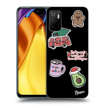 Picasee husă neagră din silicon pentru Xiaomi Poco M3 Pro 5G - Christmas Stickers