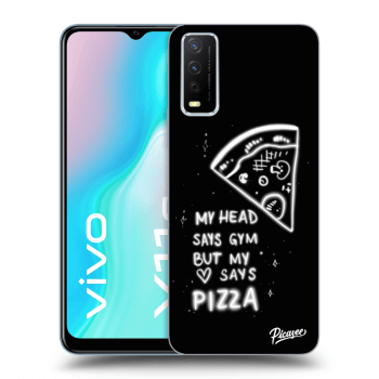 Picasee husă neagră din silicon pentru Vivo Y11s - Pizza