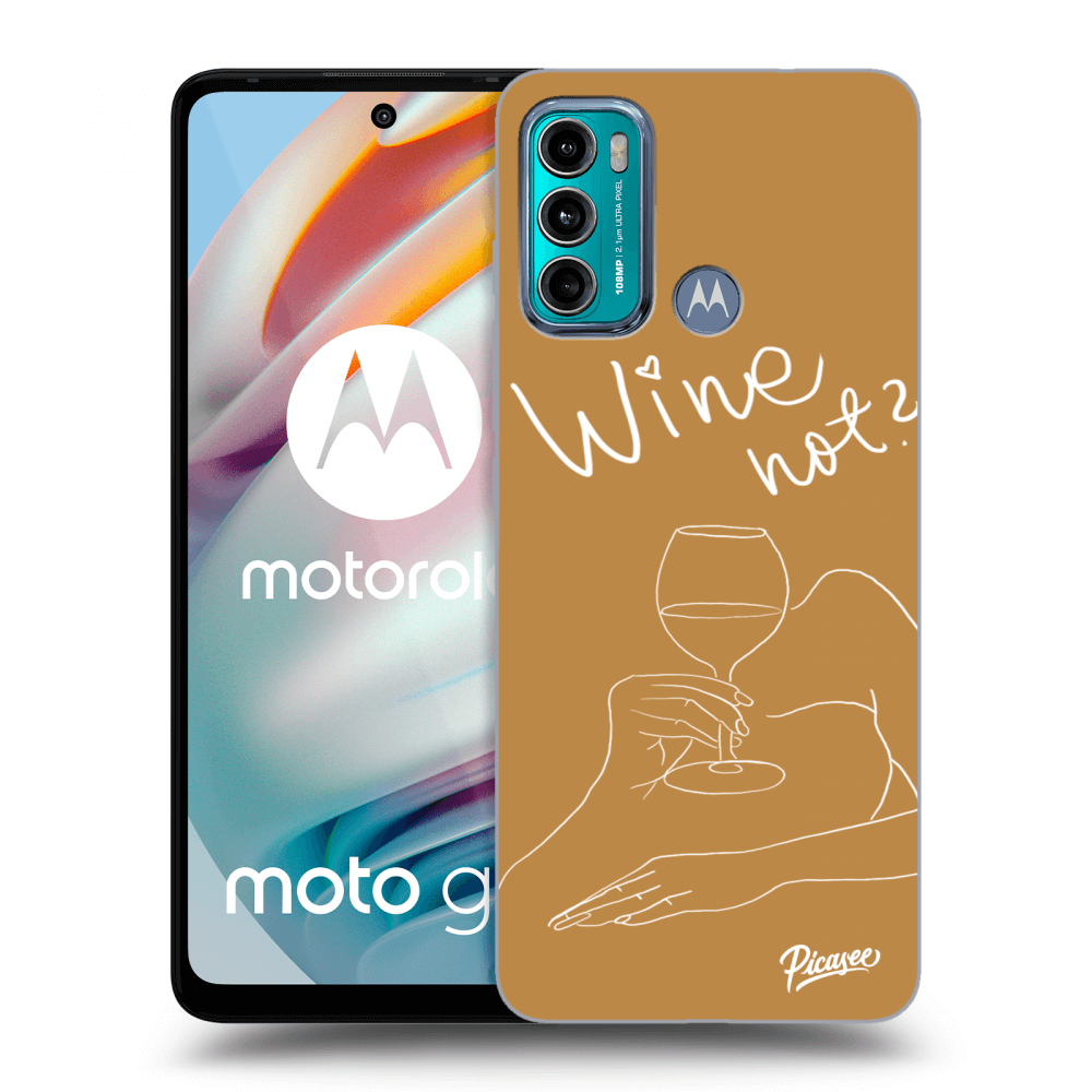 Picasee husă neagră din silicon pentru Motorola Moto G60 - Wine not