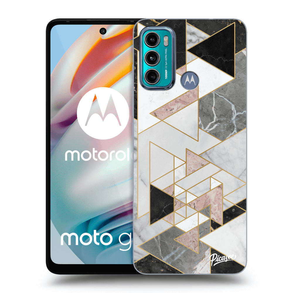 Picasee husă neagră din silicon pentru Motorola Moto G60 - Light geometry