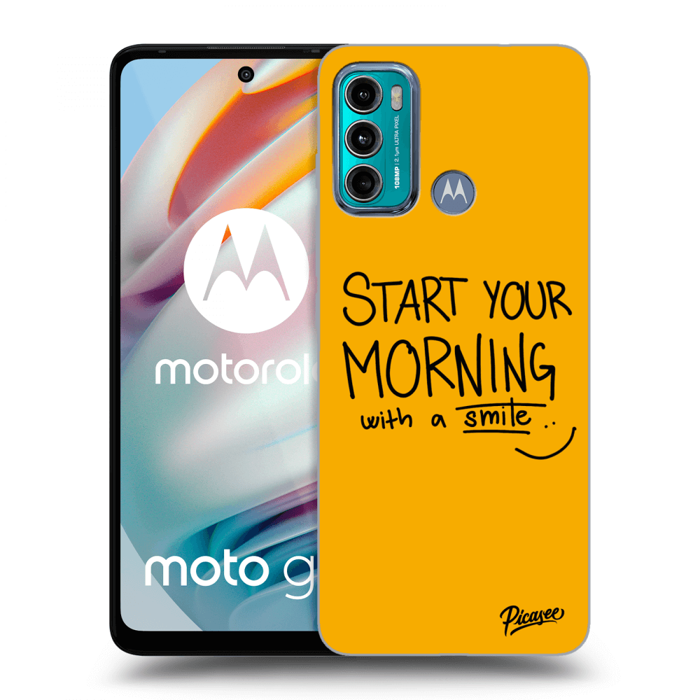 Picasee husă transparentă din silicon pentru Motorola Moto G60 - Smile