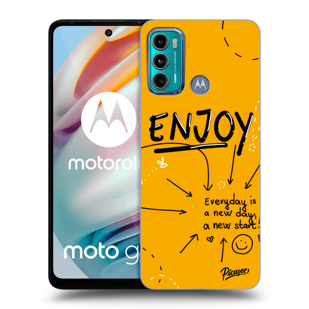 Picasee husă neagră din silicon pentru Motorola Moto G60 - Enjoy