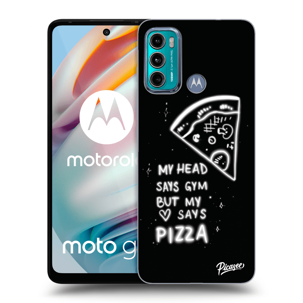 Picasee husă transparentă din silicon pentru Motorola Moto G60 - Pizza
