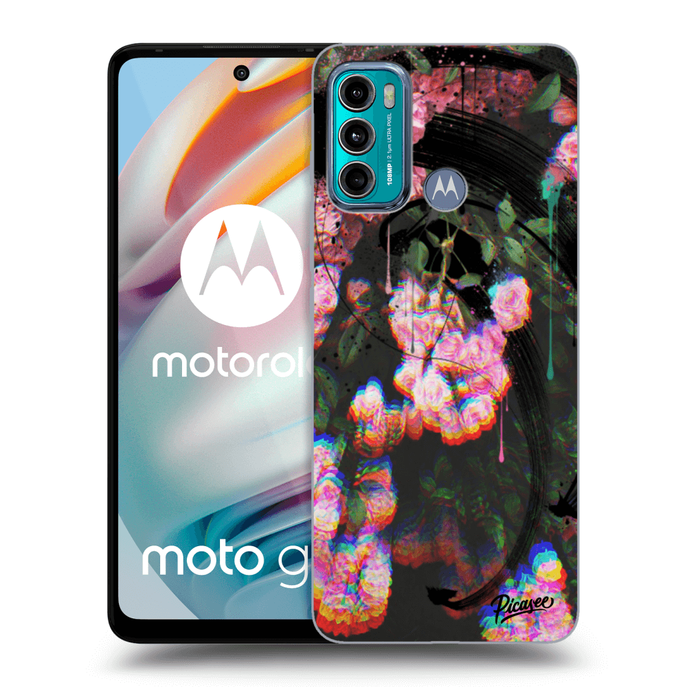 Picasee husă transparentă din silicon pentru Motorola Moto G60 - Rosebush black