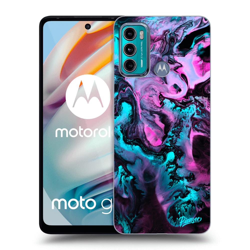 Picasee husă neagră din silicon pentru Motorola Moto G60 - Lean