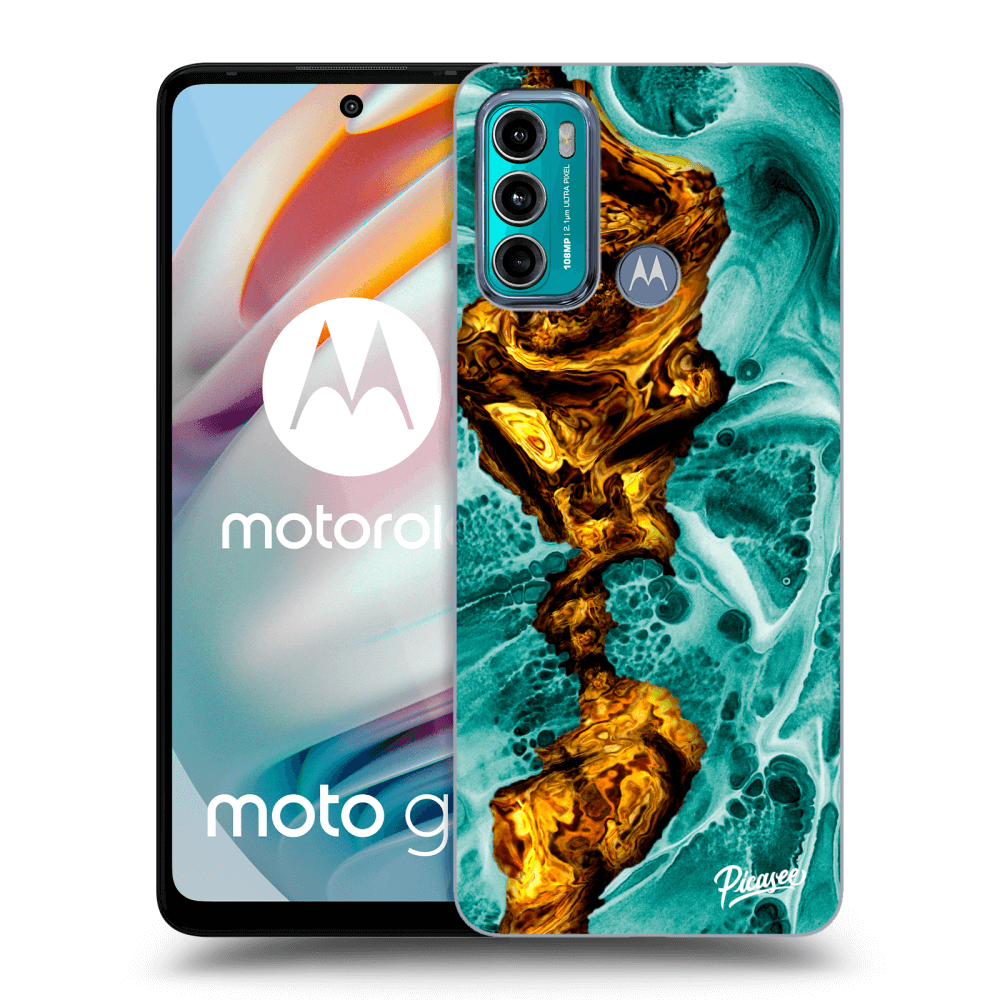 Picasee husă neagră din silicon pentru Motorola Moto G60 - Goldsky