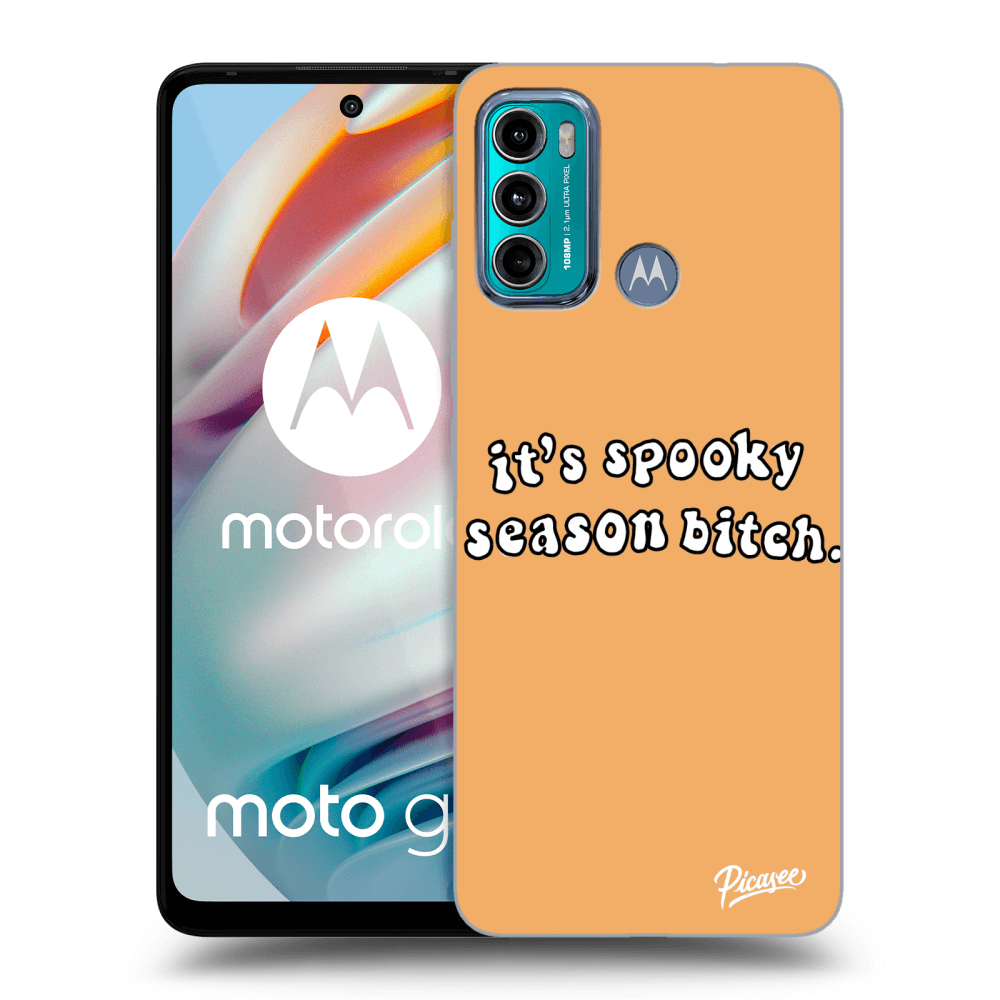 Picasee husă neagră din silicon pentru Motorola Moto G60 - Spooky season