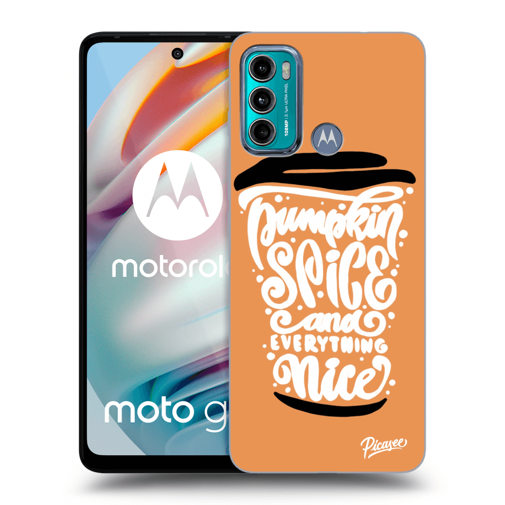 Picasee husă transparentă din silicon pentru Motorola Moto G60 - Pumpkin coffee