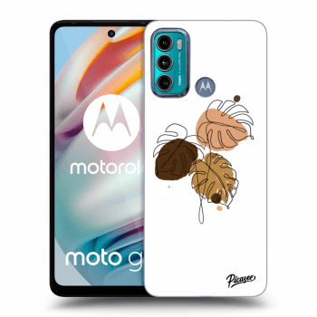 Picasee husă neagră din silicon pentru Motorola Moto G60 - Monstera
