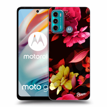 Picasee husă neagră din silicon pentru Motorola Moto G60 - Dark Peonny