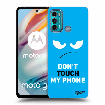 Picasee husă neagră din silicon pentru Motorola Moto G60 - Angry Eyes - Blue