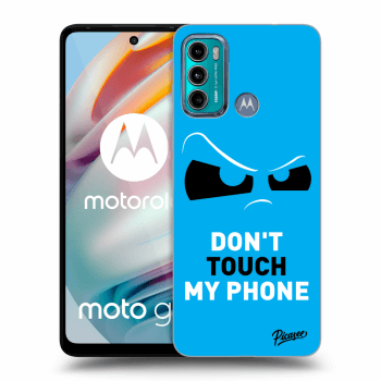 Picasee husă neagră din silicon pentru Motorola Moto G60 - Cloudy Eye - Blue