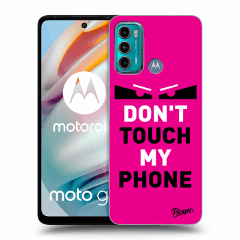 Picasee husă neagră din silicon pentru Motorola Moto G60 - Shadow Eye - Pink