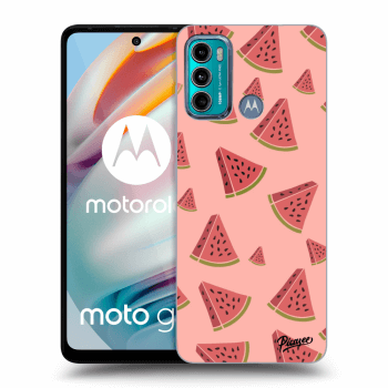 Picasee husă neagră din silicon pentru Motorola Moto G60 - Watermelon