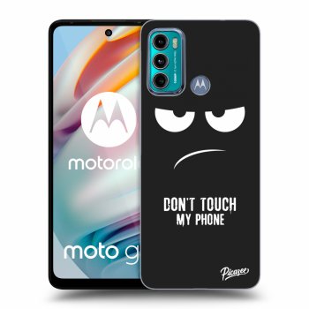 Picasee husă neagră din silicon pentru Motorola Moto G60 - Don't Touch My Phone