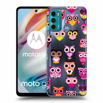 Picasee husă transparentă din silicon pentru Motorola Moto G60 - Owls