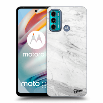 Picasee husă transparentă din silicon pentru Motorola Moto G60 - White marble