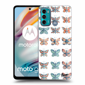 Picasee husă neagră din silicon pentru Motorola Moto G60 - Butterflies