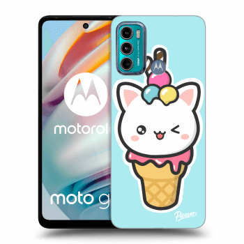 Picasee husă transparentă din silicon pentru Motorola Moto G60 - Ice Cream Cat