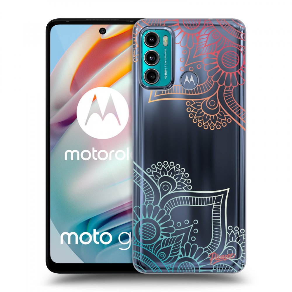 Picasee husă transparentă din silicon pentru Motorola Moto G60 - Flowers pattern