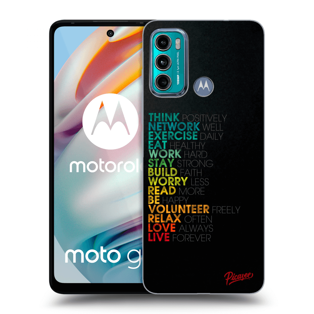 Picasee husă neagră din silicon pentru Motorola Moto G60 - Motto life