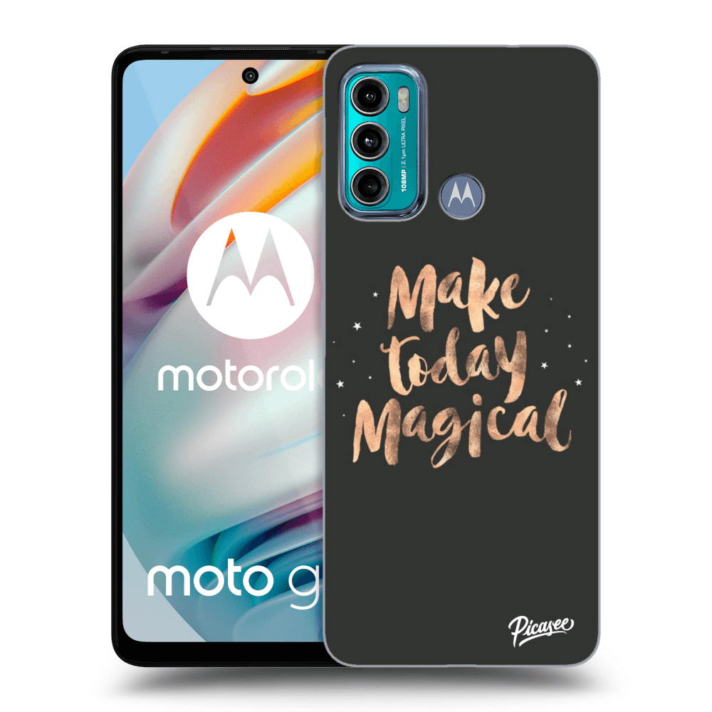 Picasee husă neagră din silicon pentru Motorola Moto G60 - Make today Magical